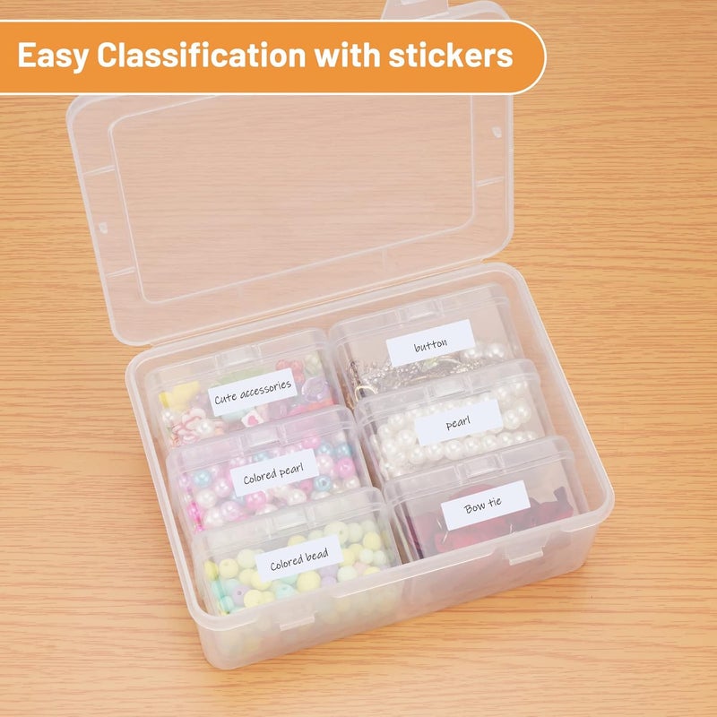 Mathtoxyz Small Bead Organizers and Storage, Clear Storage Containers Rectangle Bead Holder Plastic Cases Transparent Boxes for Nail DIY Craft Making Jewelry Battery Screw - Image 3
